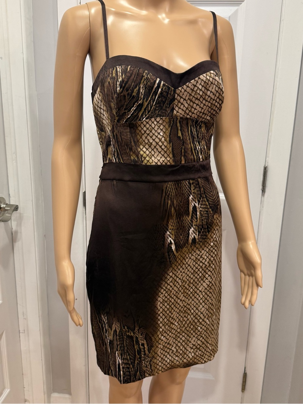 GUESS by Marciano Silk Snake Print Cocktail Dress – Size Small